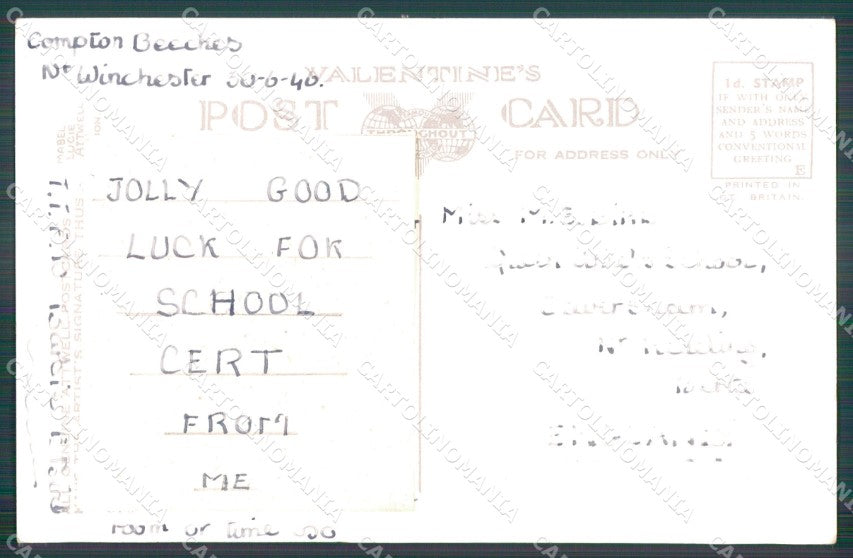 Mabel Lucie Attwell Valentine serie 870 Paper Moon cartolina postcard TC0535 – retro