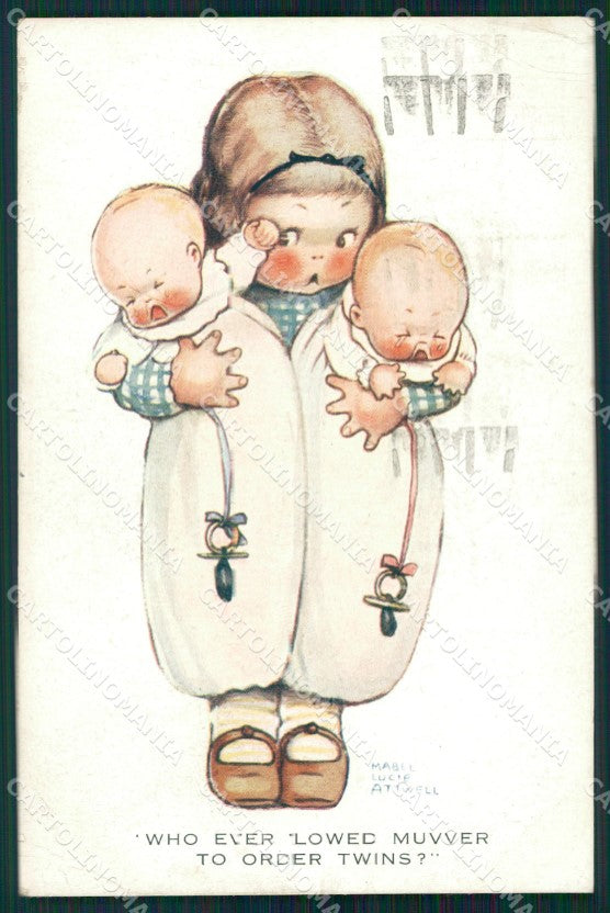 Mabel Lucie Attwell serie A 330 PIEGHINE SLIGHT CREASES postcard TC0549 – fronte