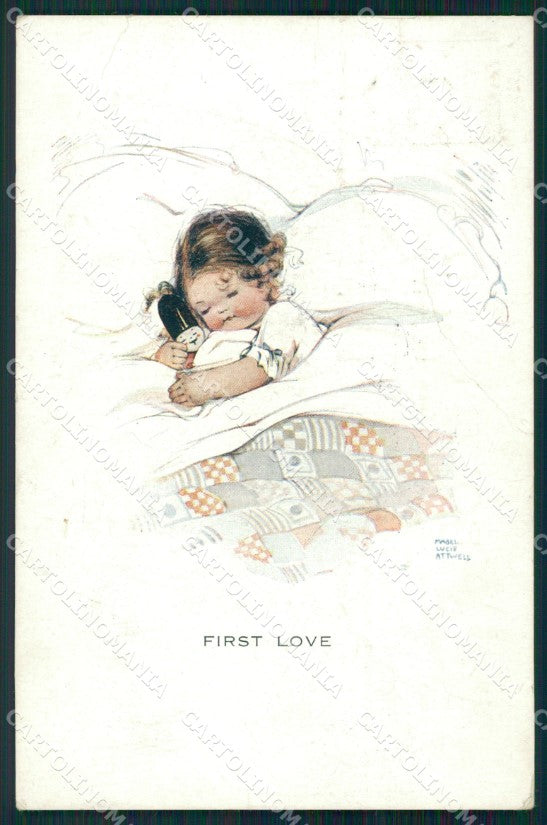 Mabel Lucie Attwell serie A 4933 PIEGHE CREASES cartolina postcard TC0552 – fronte