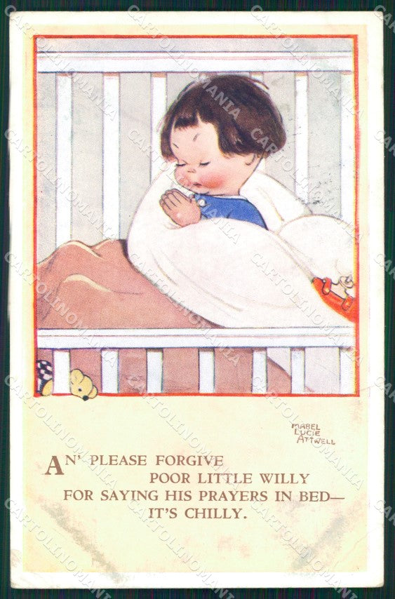 Mabel Lucie Attwell serie 3863 PIEGHINE SLIGHT CREASES cartolina postcard TC0569 – fronte