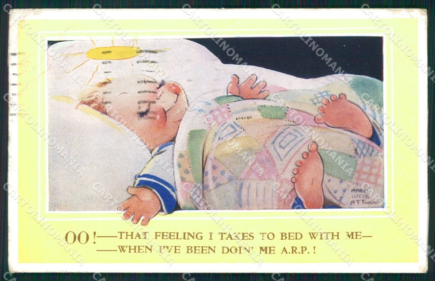 Mabel Lucie Attwell serie 4751 PIEGHE CREASES cartolina postcard TC0575 – fronte