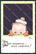 Mabel Lucie Attwell Valentine serie 1323 PIEGA cartolina vintage postcard TC0577 – fronte