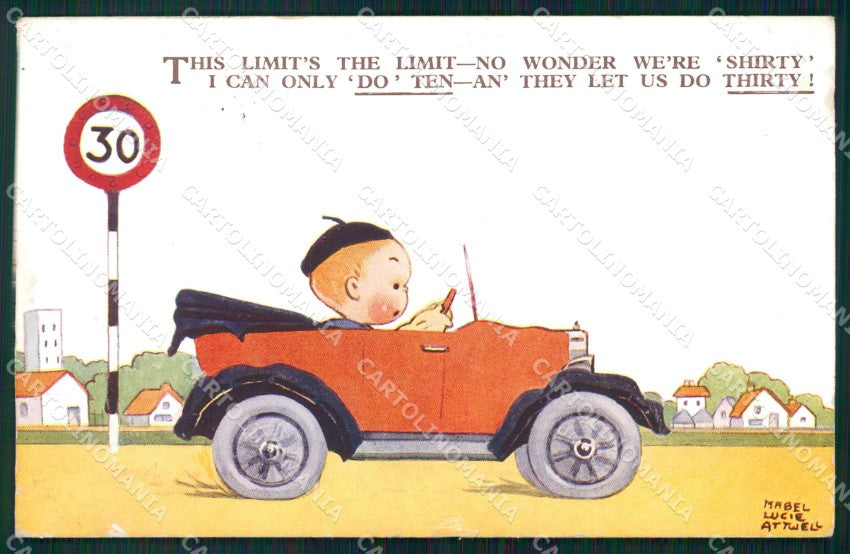 Mabel Lucie Attwell Valentine serie 2915 STRAPPINI cartolina postcard TC0578 – fronte