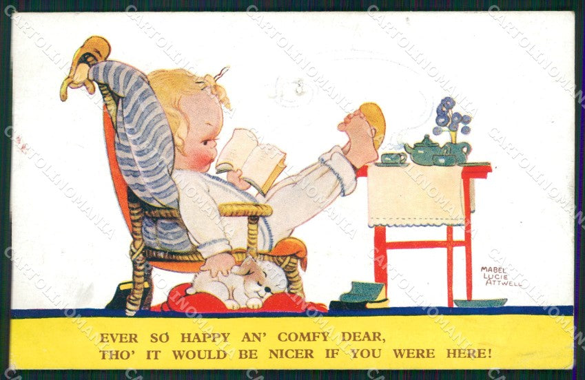 Mabel Lucie Attwell Valentine serie 1804 FORO HOLE cartolina postcard TC0581 – fronte