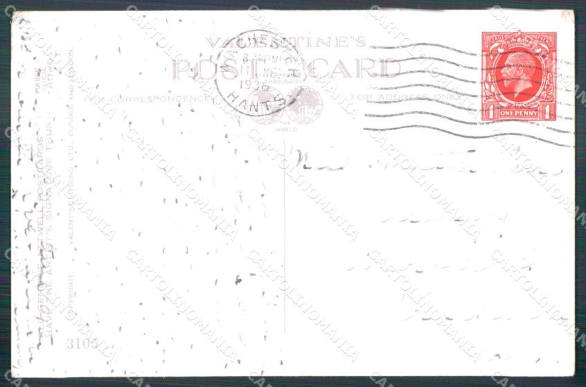 Mabel Lucie Attwell serie 3105 STRAPPINO LITTLE TEAR cartolina postcard TC0585 – retro