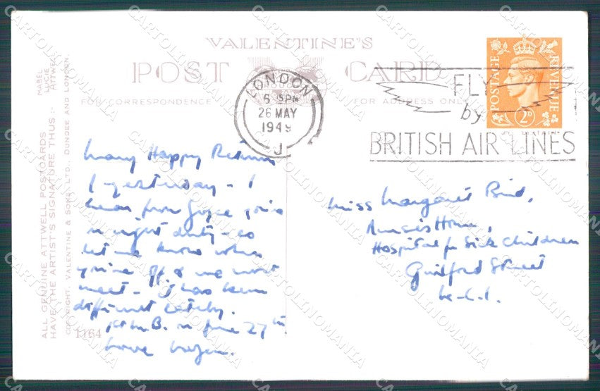 Mabel Lucie Attwell serie 1164 PIEGHINA SLIGHT CREASE cartolina postcard TC0587 – retro