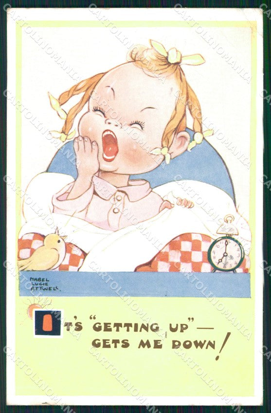 Mabel Lucie Attwell serie 1659 PIEGHINE SLIGHT CREASES cartolina postcard TC0590 – fronte