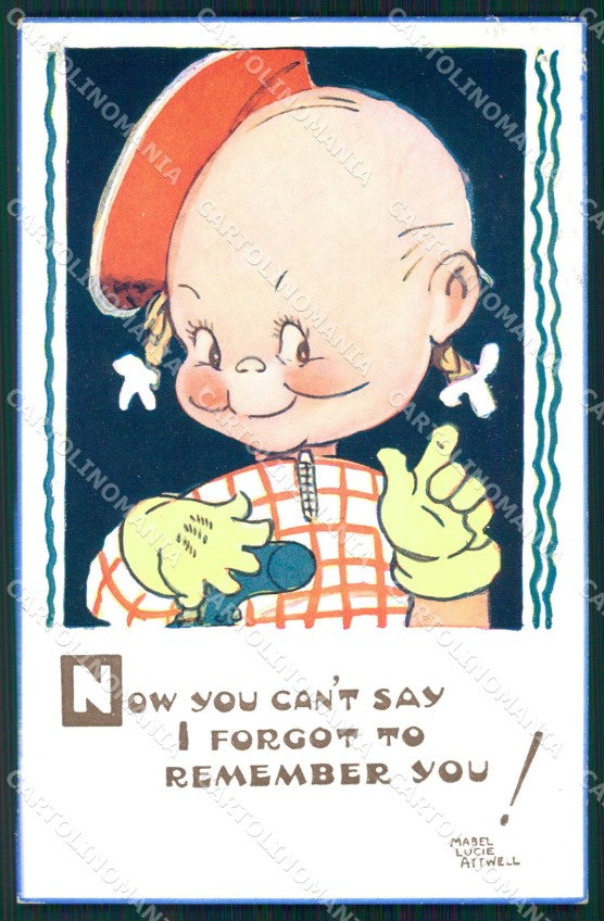 Mabel Lucie Attwell serie 5209 PIEGHINE SLIGHT CREASES HOLE FORO postcard TC0601 – fronte
