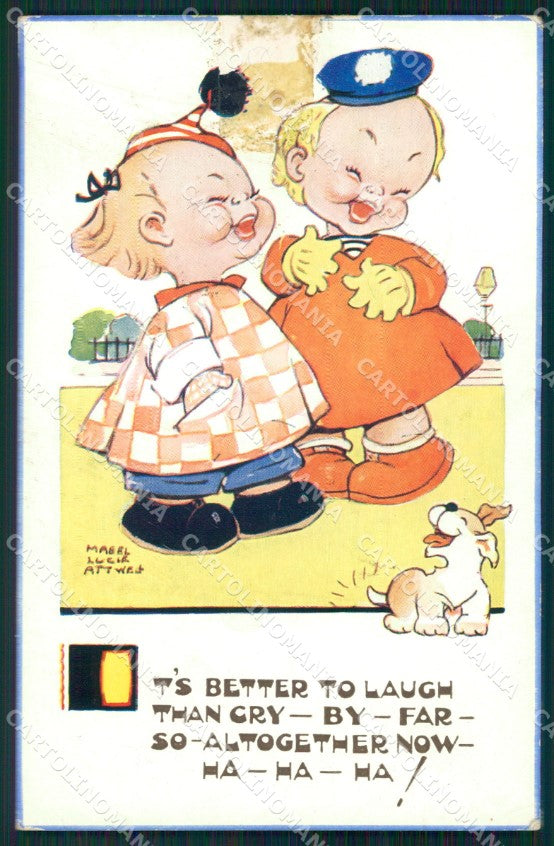 Mabel Lucie Attwell Valentine serie 5326 ABRASA cartolina postcard TC0602 – fronte