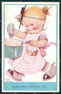Mabel Lucie Attwell Valentine 4431 PIEGHE CREASES cartolina postcard TC0606 – fronte