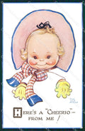 Mabel Lucie Attwell Valentine serie 999 FORO HOLE cartolina postcard TC0612 – fronte