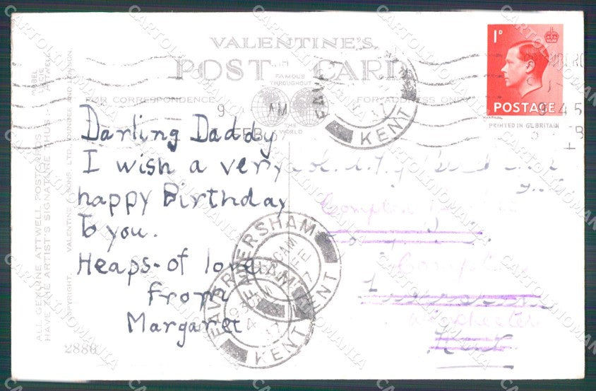 Mabel Lucie Attwell serie 2886 PIEGHINE SLIGHT CREASES cartolina postcard TC0613 – retro
