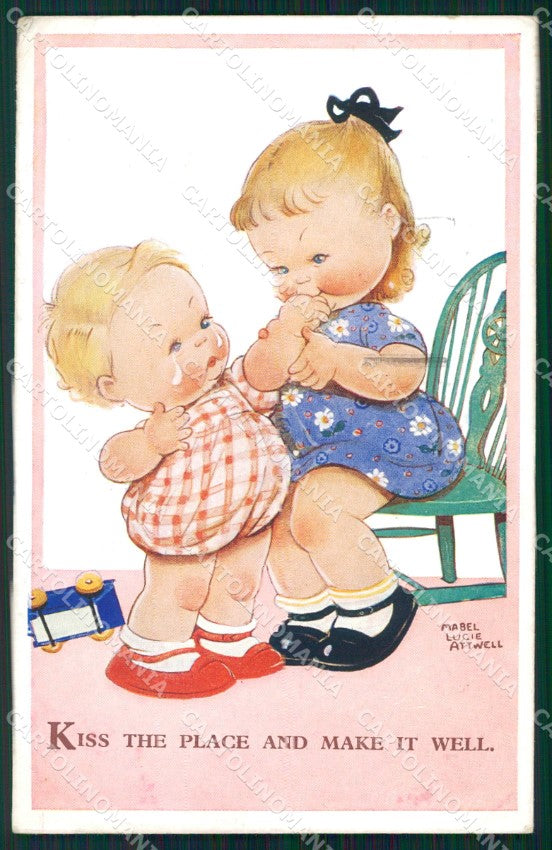 Mabel Lucie Attwell serie 3788 PIEGHINE SLIGHT CREASES cartolina postcard TC0620 – fronte