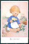 Mabel Lucie Attwell serie 4181 PIEGHINE SLIGHT CREASES cartolina postcard TC0623 – fronte
