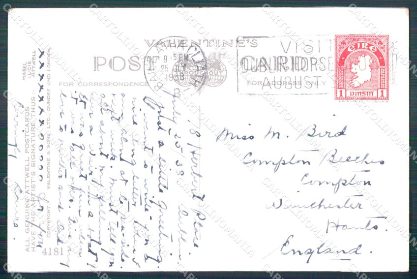 Mabel Lucie Attwell serie 4181 PIEGHINE SLIGHT CREASES cartolina postcard TC0623 – retro