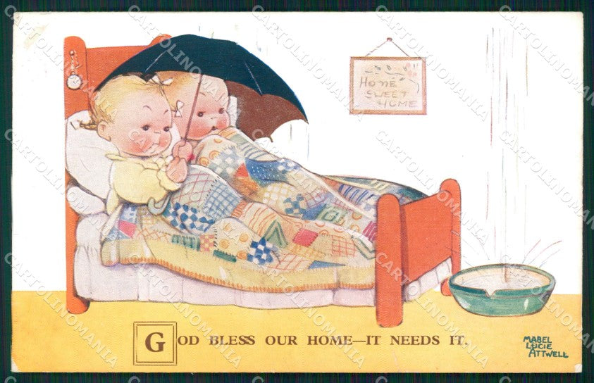 Mabel Lucie Attwell serie 2470 ABRASA STRAPPINO LITTLE TEAR postcard TC0634 – fronte