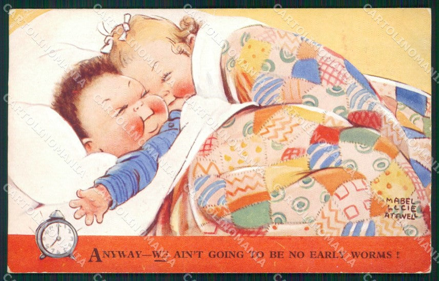 Mabel Lucie Attwell serie 2472 PIEGHINA SLIGHT CREASE cartolina postcard TC0635 – fronte