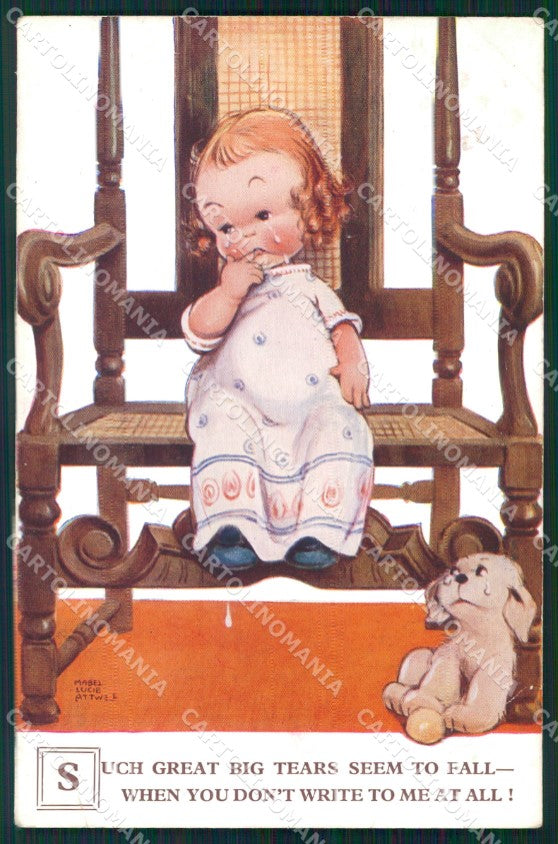 Mabel Lucie Attwell serie 2420 PIEGHINA SLIGHT CREASE cartolina postcard TC0637 – fronte