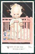 Mabel Lucie Attwell serie 878 PIEGHINA SLIGHT CREASE cartolina postcard TC0638 – fronte