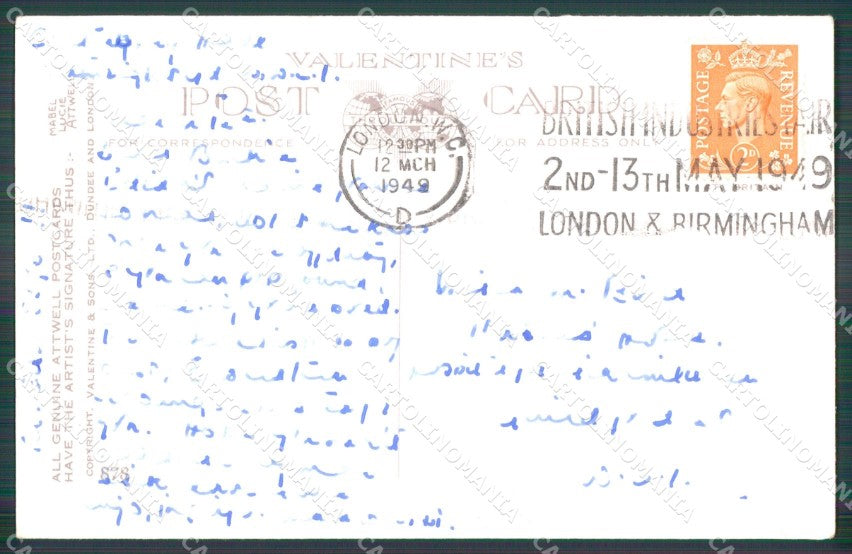 Mabel Lucie Attwell serie 878 PIEGHINA SLIGHT CREASE cartolina postcard TC0638 – retro