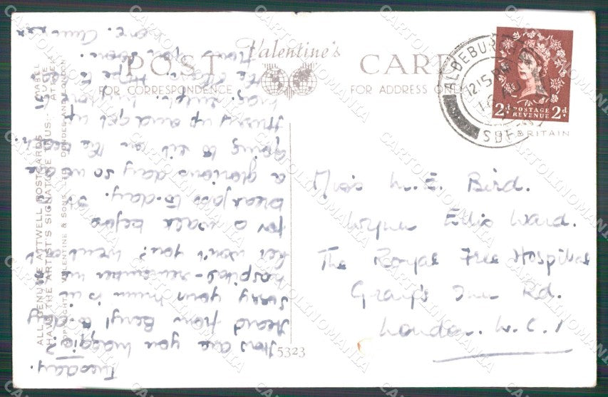 Mabel Lucie Attwell serie 5323 STRAPPINO LITTLE TEAR cartolina postcard TC0639 – retro