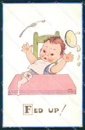 Mabel Lucie Attwell Valentine serie 1315 PIEGHINE SLIGHT CREASES cartolina postc – fronte