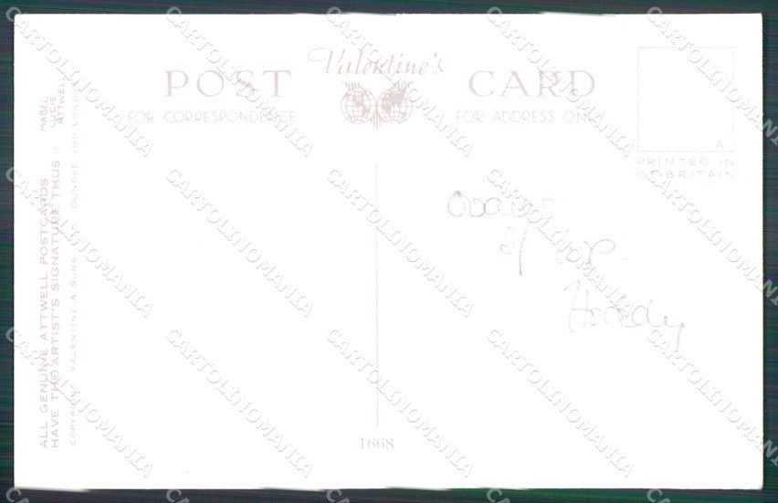 Mabel Lucie Attwell serie 1668 PIEGATA CREASED cartolina vintage postcard TC0642 – retro
