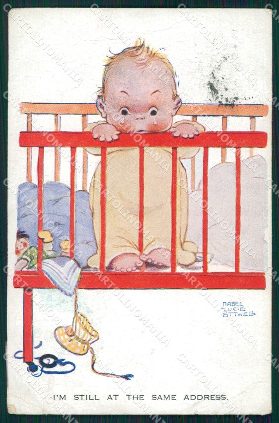 Mabel Lucie Attwell serie 1396 PIEGHINE SLIGHT CREASES cartolina postcard TC0643 – fronte