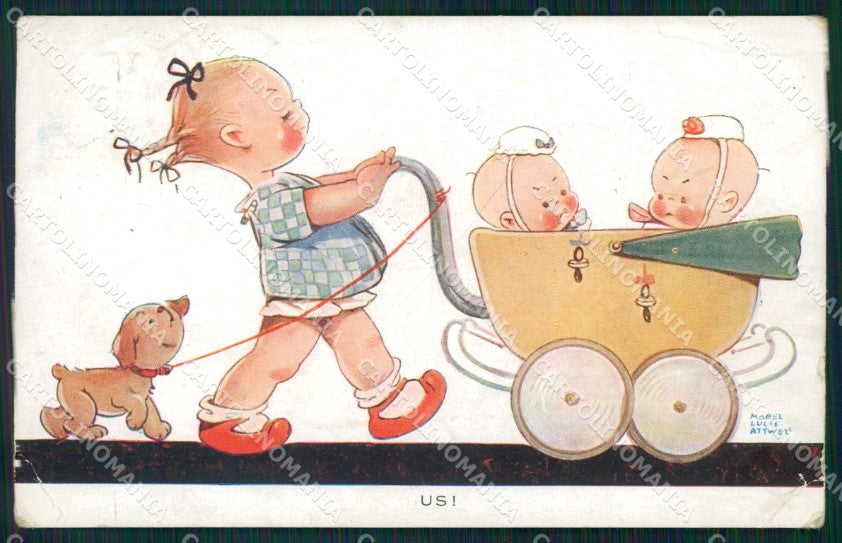 Mabel Lucie Attwell serie 958 PIEGHINE SLIGHT CREASES cartolina postcard TC0645 – fronte