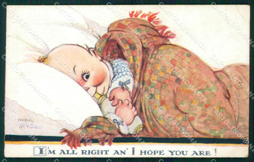 Mabel Lucie Attwell Valentine serie 1589 PIEGHE CREASES postcard TC0652 – fronte