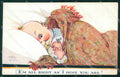 Mabel Lucie Attwell Valentine serie 1589 PIEGHE CREASES postcard TC0652 – fronte