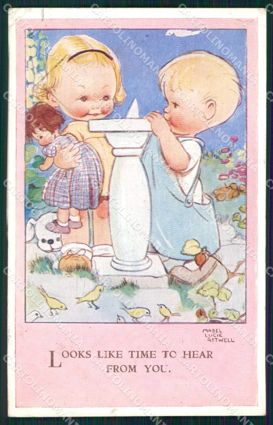 Mabel Lucie Attwell serie 4426 PIEGHINE SLIGHT CREASES cartolina postcard TC0655 – fronte