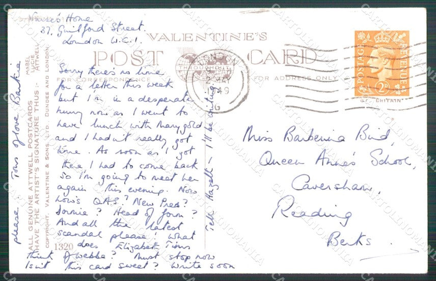 Mabel Lucie Attwell serie 1320 PIEGHINE SLIGHT CREASES cartolina postcard TC0656 – retro