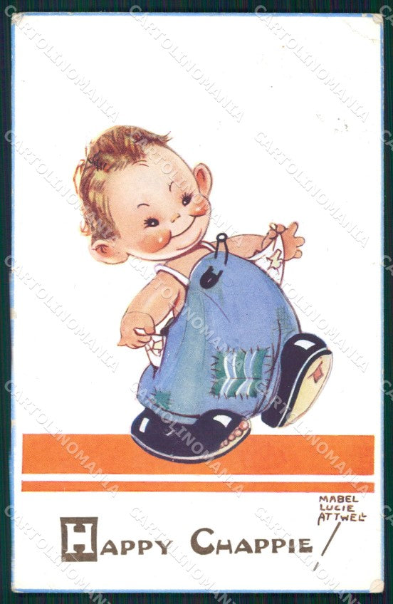 Mabel Lucie Attwell serie 1318 PIEGHINE SLIGHT CREASES cartolina postcard TC0660 – fronte