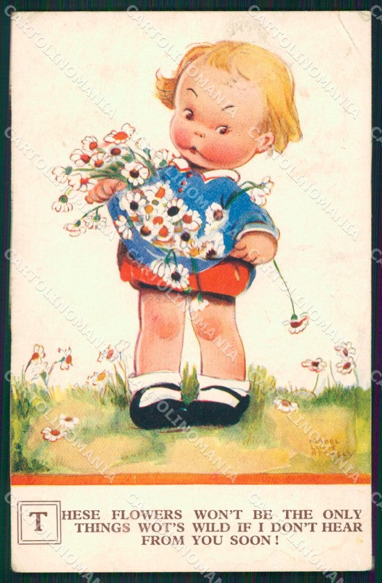 Mabel Lucie Attwell Valentine serie 1765 PIEGA CREASE cartolina postcard TC0664 – fronte