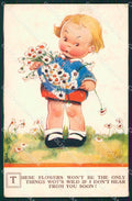 Mabel Lucie Attwell Valentine serie 1765 PIEGA CREASE cartolina postcard TC0664 – fronte