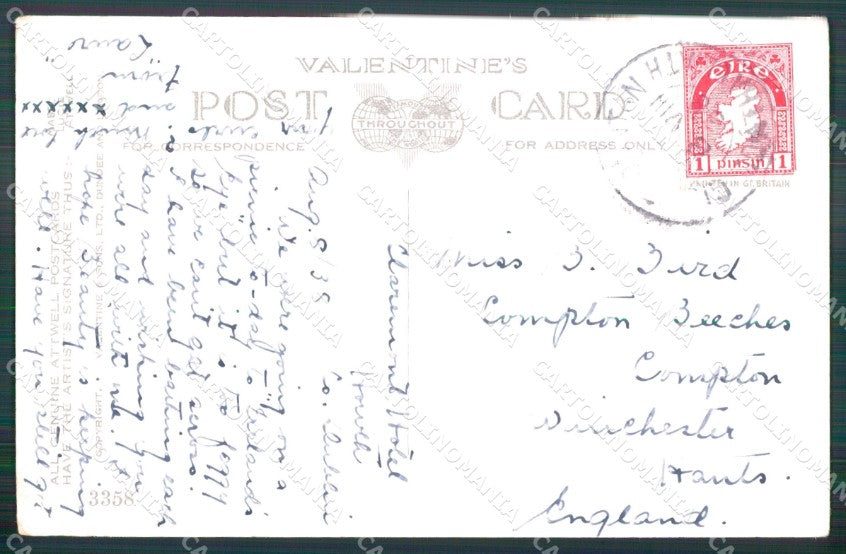 Mabel Lucie Attwell serie 3358 PIEGHINE SLIGHT CREASES cartolina postcard TC0667 – retro