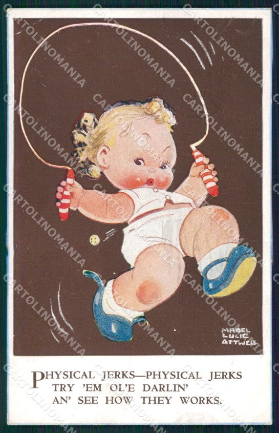 Mabel Lucie Attwell serie 3702 PIEGHINA SLIGHT CREASE cartolina postcard TC0668 – fronte
