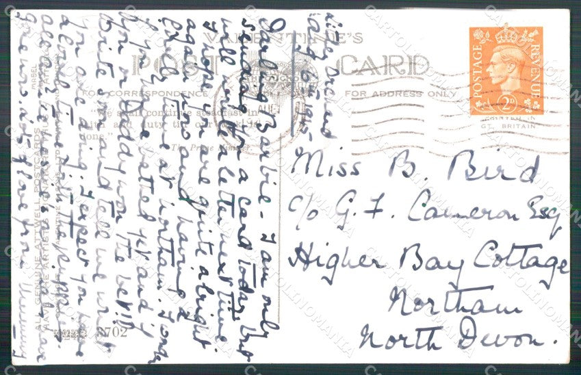 Mabel Lucie Attwell serie 3702 PIEGHINA SLIGHT CREASE cartolina postcard TC0668 – retro