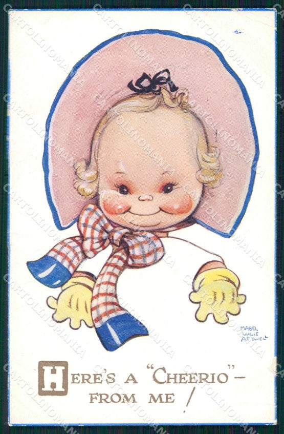 Mabel Lucie Attwell serie 999 PIEGHINA SLIGHT CREASE ABRASA postcard TC0670 – fronte
