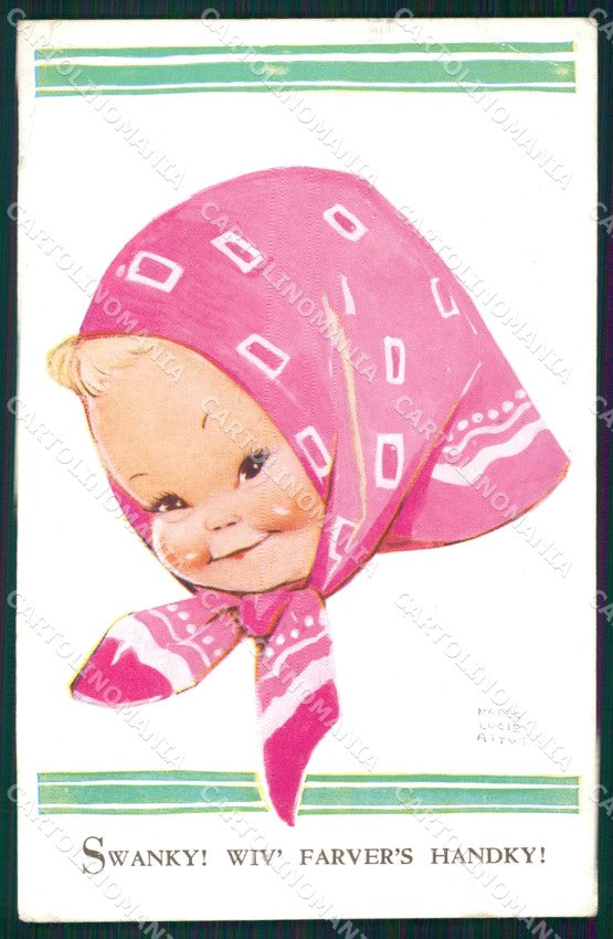 Mabel Lucie Attwell Valentine serie 4239 PIEGHINA SLIGHT CREASE postcard TC0671 – fronte