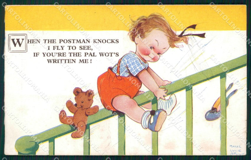 Mabel Lucie Attwell serie 2305 PIEGHINE SLIGHT CREASES cartolina postcard TC0680 – fronte