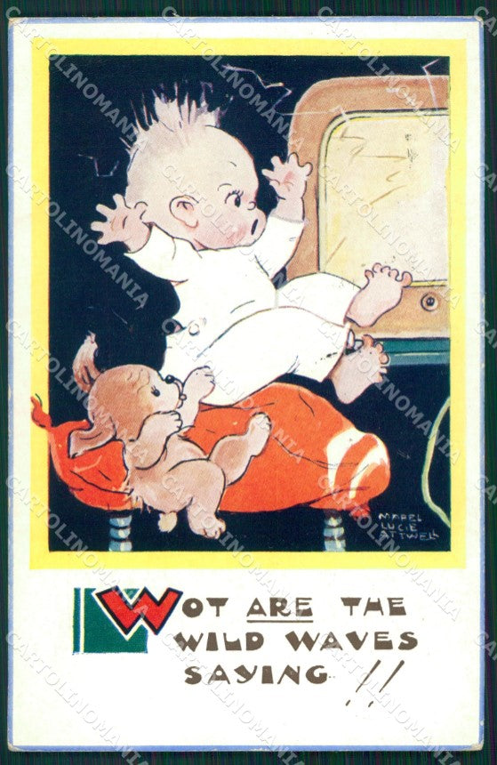 Mabel Lucie Attwell Valentine serie 5495 cartolina vintage postcard TC0693 – fronte