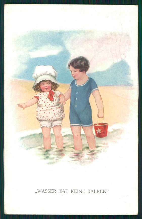 Artist Signed Children Sea serie 10650-4 cartolina TC0718 – fronte