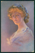 Artist Signed Lady serie Gluhwurmchen Germany cartolina TC0721 – fronte