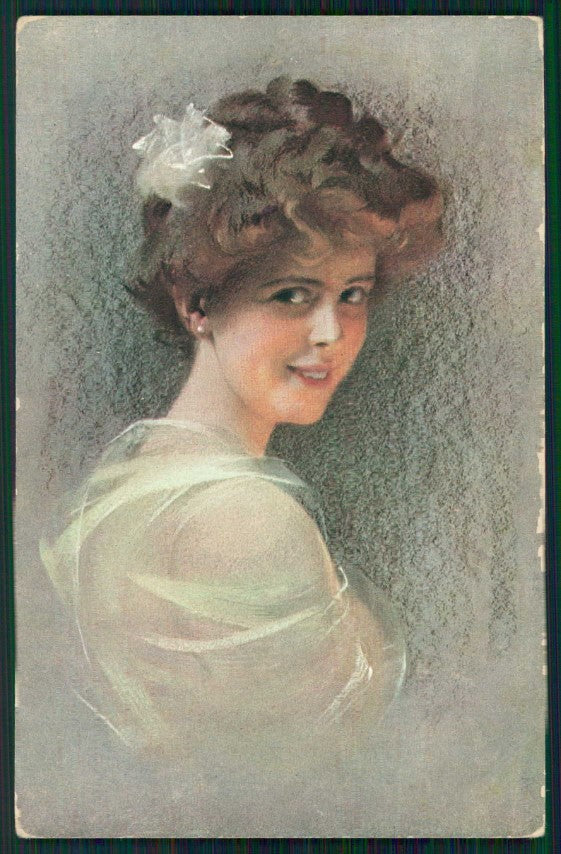 Artist Signed Glamour Fashion Lady serie 15623 cartolina TC0725 – fronte