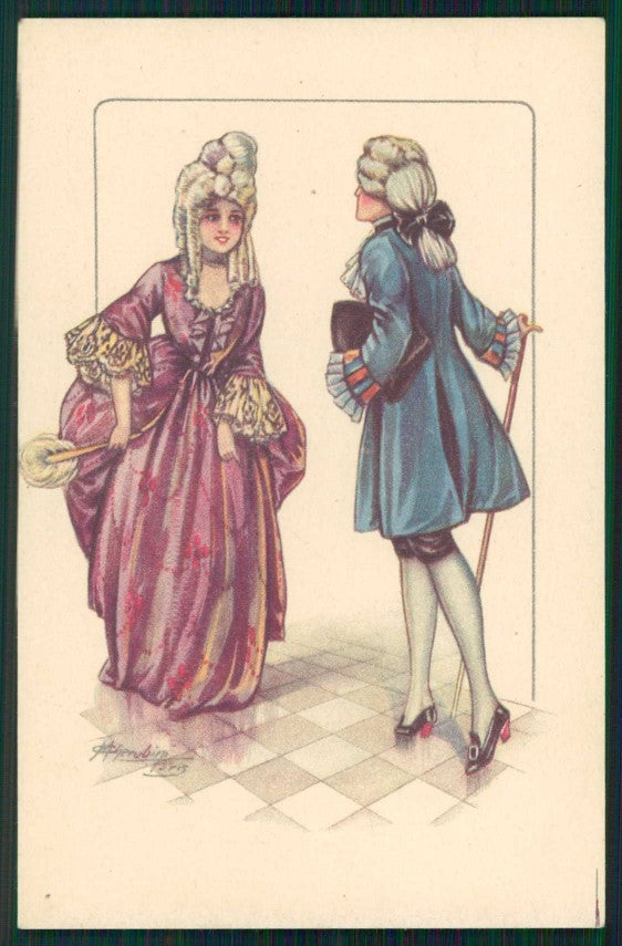 Artist Signed Cherubini Couple serie 402-5 cartolina TC0771 – fronte