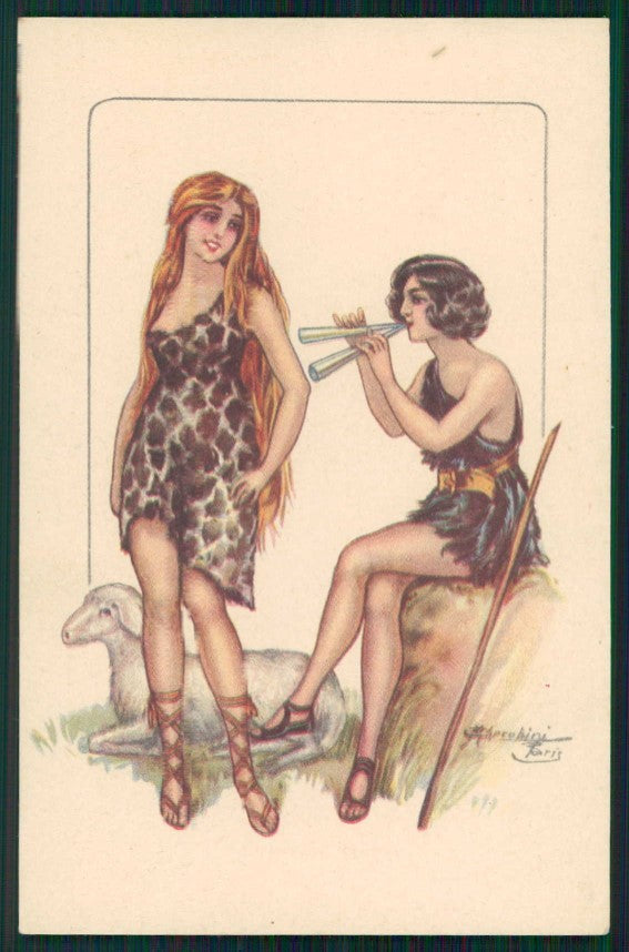 Artist Signed Cherubini Couple serie 402-1 cartolina TC0772 – fronte