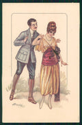 Artist Signed Cherubini Couple serie 402-6 cartolina TC0773 – fronte