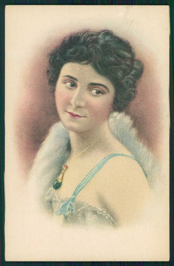 Artist Signed Glamour Fashion Lady cartolina TC0780 – fronte